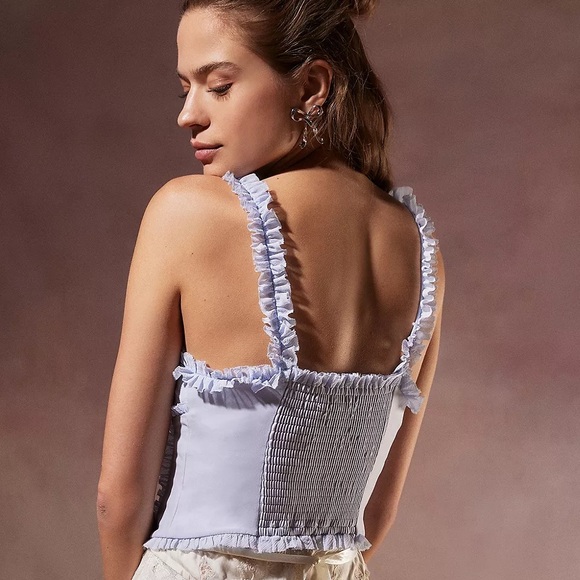 Urban Outfitters Medium Kimchi Blue Lace Ruffle Corset Cami Tank Size S - Picture 3 of 14